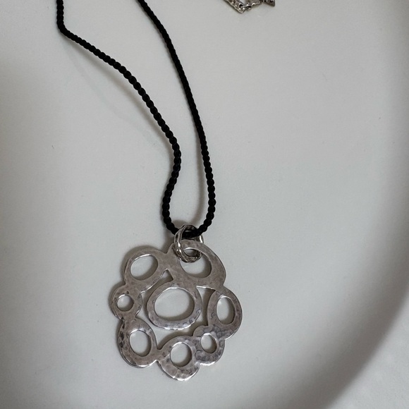 Ippolita Sterling silver 925 pendant & clasp with black silk braided cord. - Picture 5 of 10